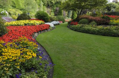 Lawn and Flower Beds
